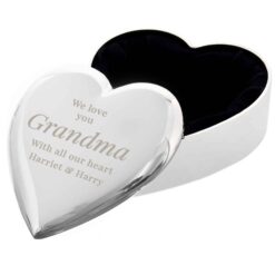 Personalised Free Text Heart Trinket Box