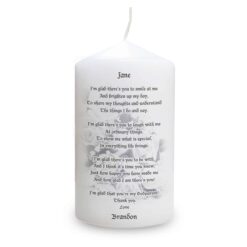 Personalised Godparent Pillar Candle