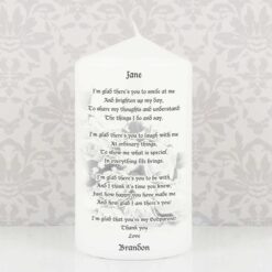 Personalised Godparent Pillar Candle