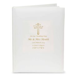 Personalised Gold Cross Traditional Album