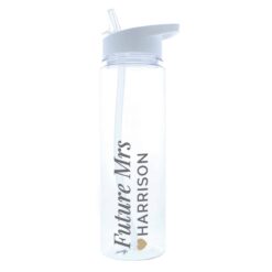 Personalised Gold Heart Island Water Bottle