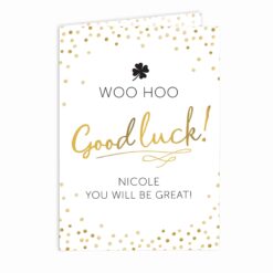 Personalised Good Luck Card