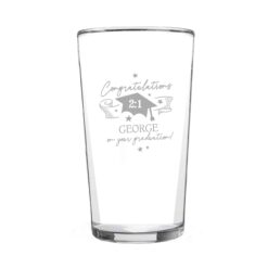 Personalised Graduation Pint Glass