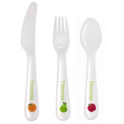 Personalised Healthy Eating Plastic Cutlery