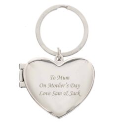 Personalised Heart Photo Frame Keyring