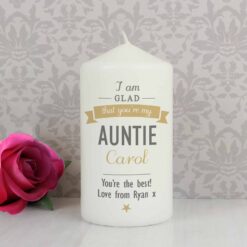 Personalised I Am Glad Pillar Candle
