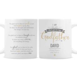 Personalised I Am Glad... Godfather Mug