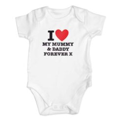 Personalised I HEART 0-3 Months Baby Vest