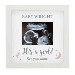 Personalised 'It's A Girl' Baby Scan Frame