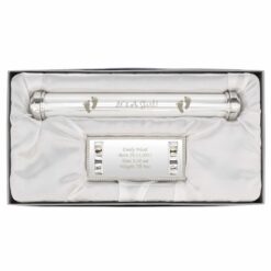 Personalised Its A Girl Silver Plated Certificate Holder