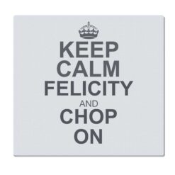 Personalised Keep Calm Glass Chopping Board / Worktop Saver