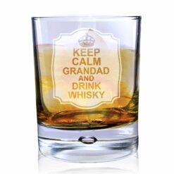 Personalised Keep Calm Tumbler Bubble Glass