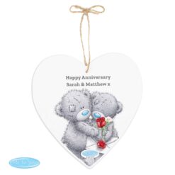 Personalised Me to You Valentine Large Wooden Heart Decoration