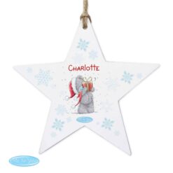 Personalised Me To You Wooden Star Decoration
