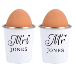 Personalised Mr & Mrs Egg Cups