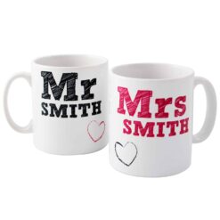 Personalised MR & MRS MUG SET