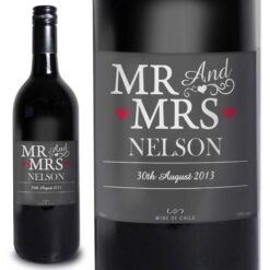 Personalised Mr & Mrs Red Wine