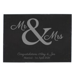 Personalised Mr & Mrs Slate Placemat