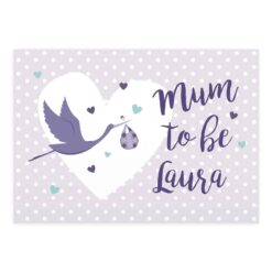 Personalised Mum to Be Stork Card