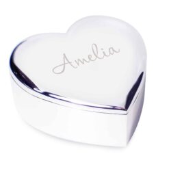 Personalised Name Only Heart Trinket Box