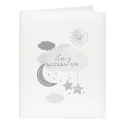 Personalised New Baby Moon & Stars Photo Album with Sleeves
