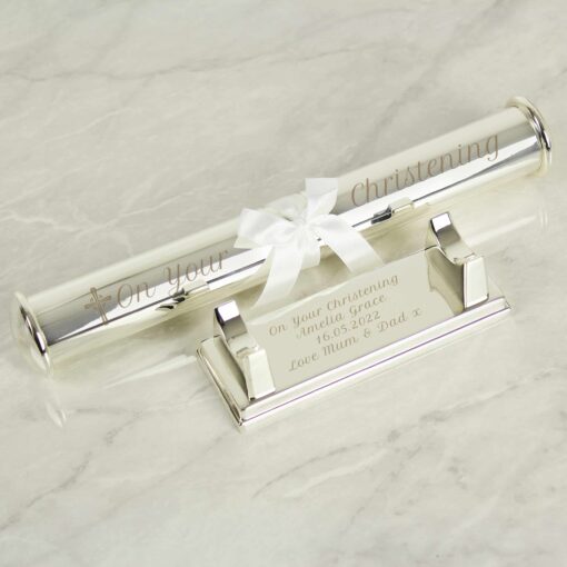 Personalised 'On Your Christening' Certificate Holder