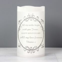 Personalised Ornate Frame LED Candle