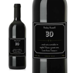 Personalised Ornate Red Wine