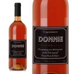 Personalised Ornate Rose Wine