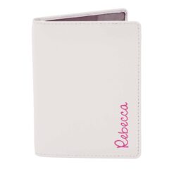 Personalised Pink Name Island Cream Passport Holder