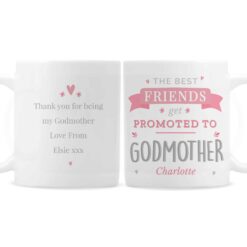 Personalised Pink 'Promoted To' Mug
