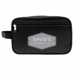 Personalised Plaque Black Vanity Bag