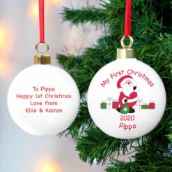 Personalised Santa with Presents Bauble