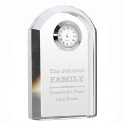 Personalised Scroll Design Crystal Clock