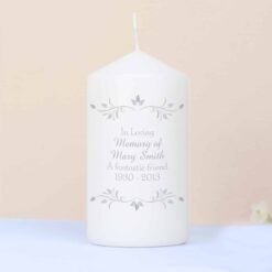 Personalised Sentiments Pillar Candle
