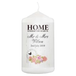 Personalised Shabby Chic Pillar Candle