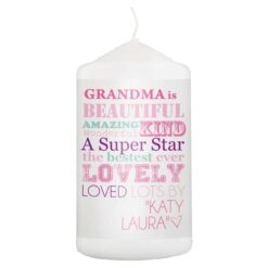 Personalised She Is ... Pillar Candle