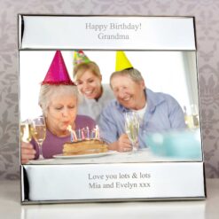 Personalised Silver Square 6x4 Photo Frame