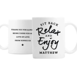 Personalised Sit Back & Relax Mug