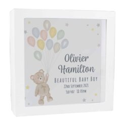 Personalised Teddy & Balloons Fund Box