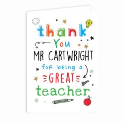Personalised Thank You Teacher Card
