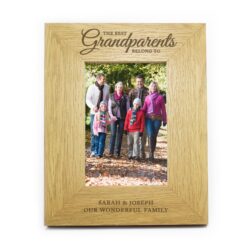 Personalised 'The Best Grandparents' 4x6 Oak Finish Photo Frame