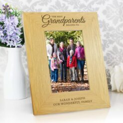 Personalised 'The Best Grandparents' 4x6 Oak Finish Photo Frame