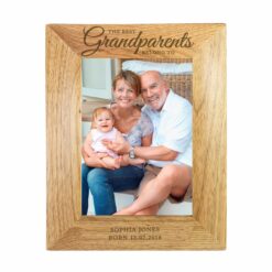 Personalised 'The Best Grandparents' 5x7 Wooden Photo Frame