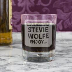 Personalised The Famous Tumbler Bubble Glass