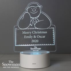 Personalised The Snowman LED Colour Changing Decoration & Night Light