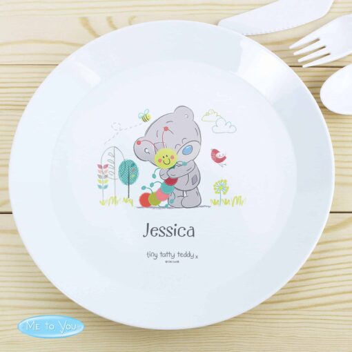 Personalised Tiny Tatty Teddy Cuddle Bug Plastic Plate