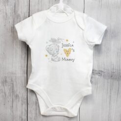 Personalised Tiny Tatty Teddy I Heart 0-3 Months Baby Vest