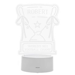 Personalised Trophy LED Colour Changing Night Light