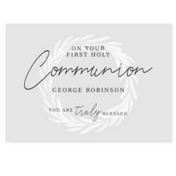 Personalised Truly Blessed First Holy Communion Card